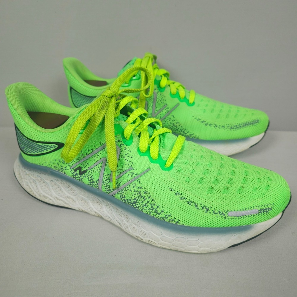 New Balance Fresh Foam 1080 V12 Shoes Men Size 10.5 D Neon Green Lime Knit